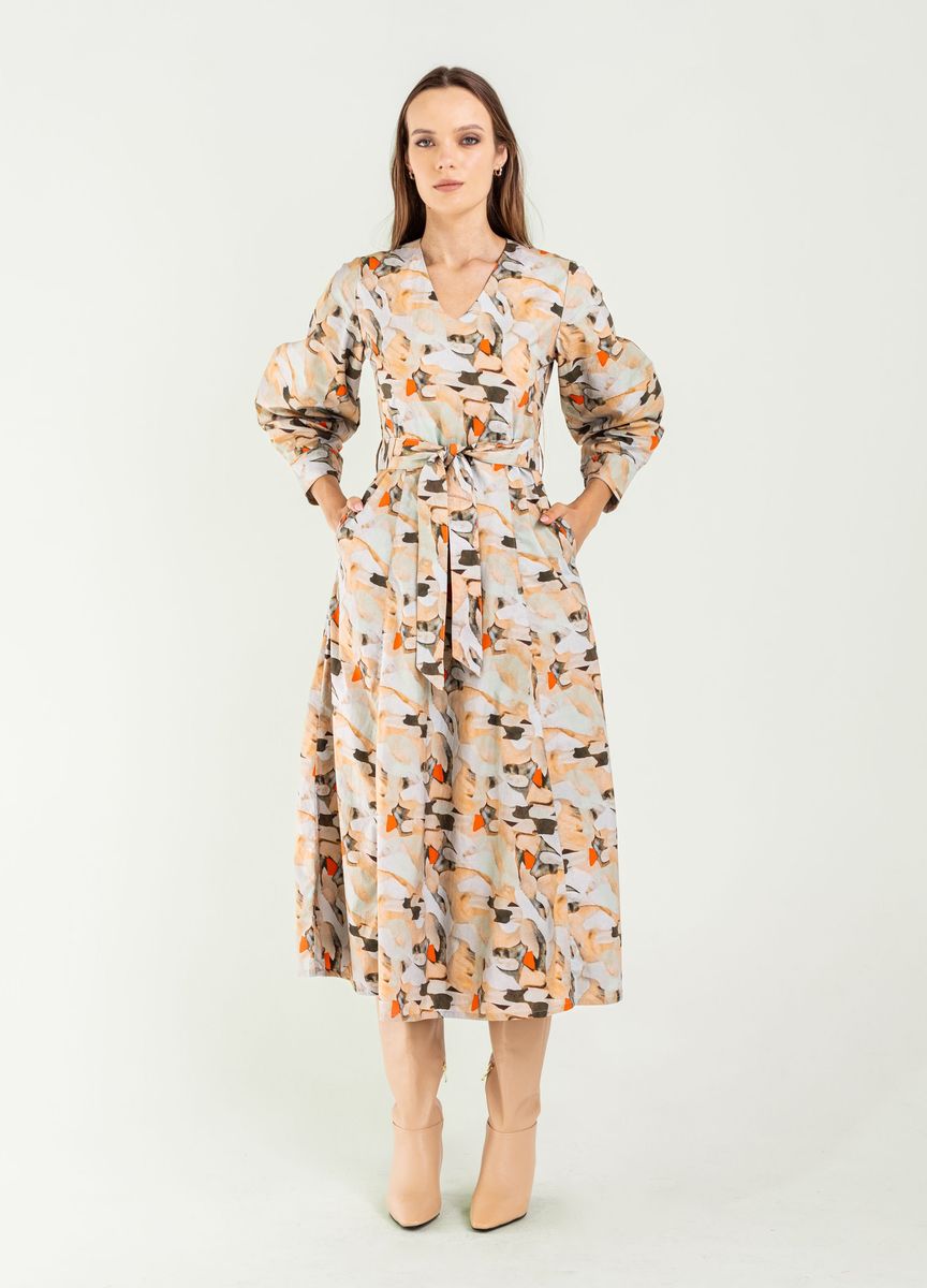 Nora Printed Maxi Dress in bandelier by Bel Kazan