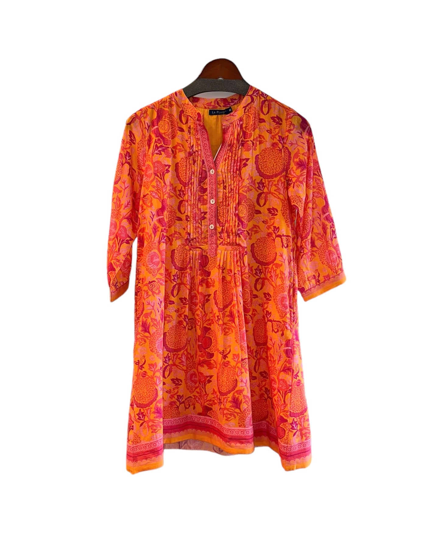 Maye Dress in floral orange/pinks by LA Plage