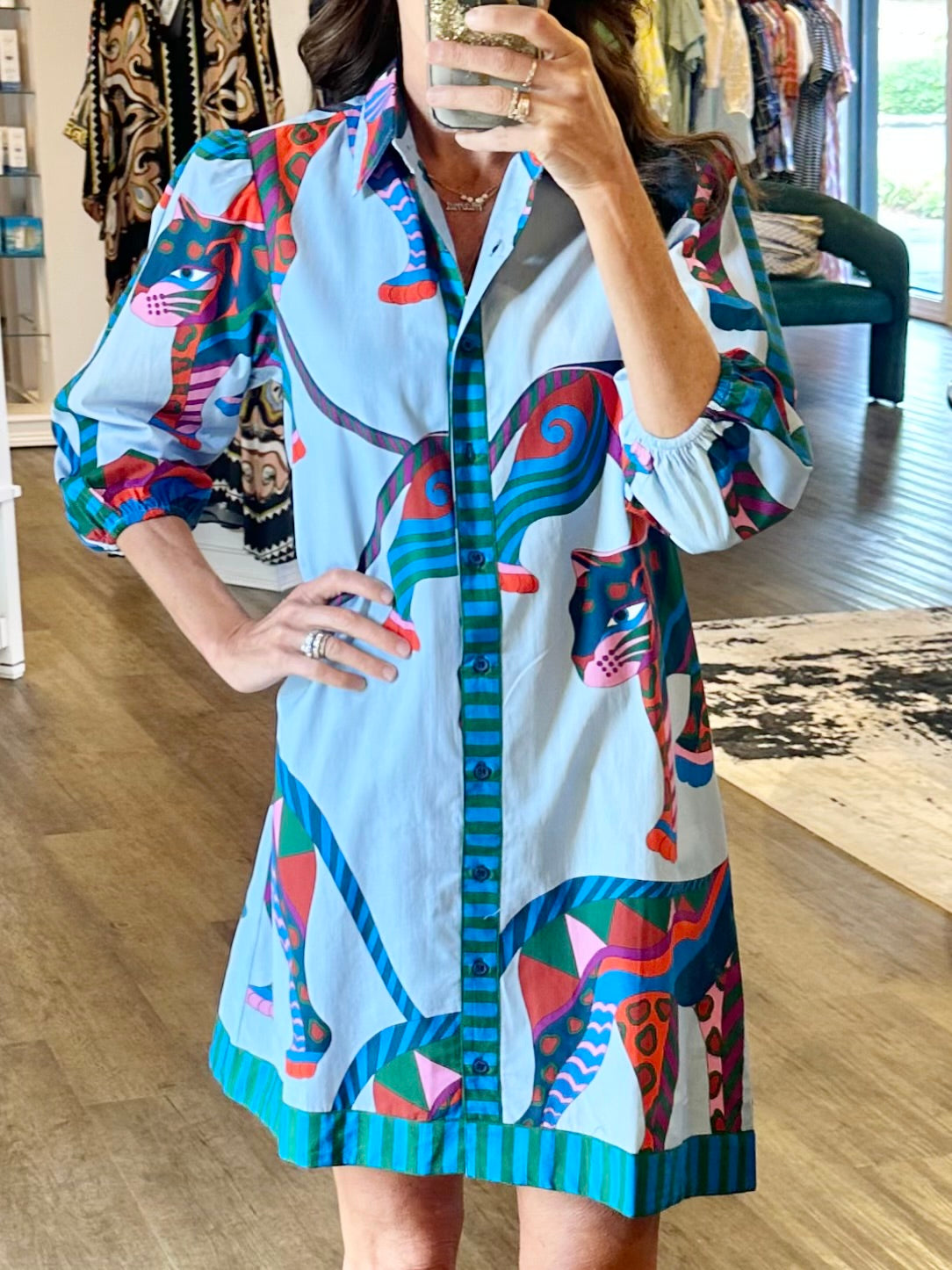 Ava Dress in cheetah mirage by Maude Vivante