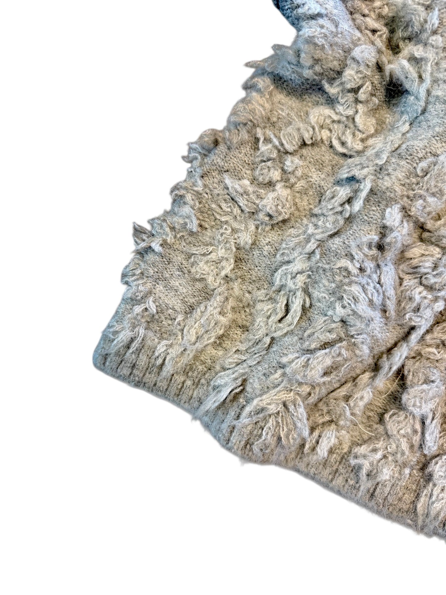 Fringe Vest with Big Buttons in grey by Esqualo