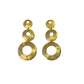 Bronze Circle 3 Earrings in gold by Ximena Castillo