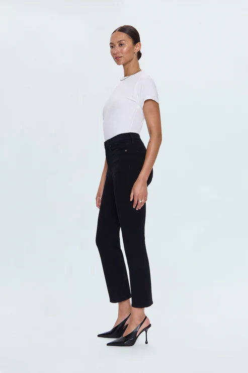 Lennon High Rise Crop Boot in noir by Pistola