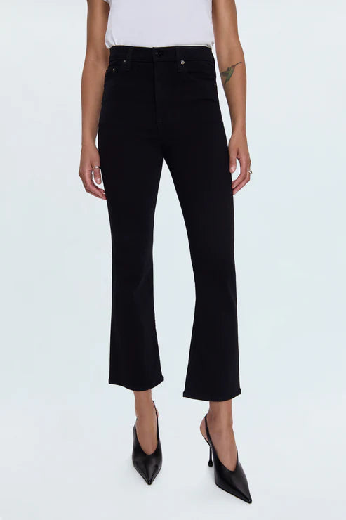 Lennon High Rise Crop Boot in noir by Pistola
