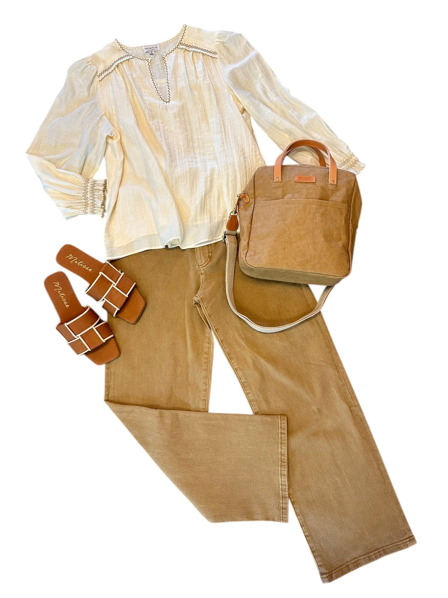 Charlotte High Rise Wide Leg Jean in caramel by KUT