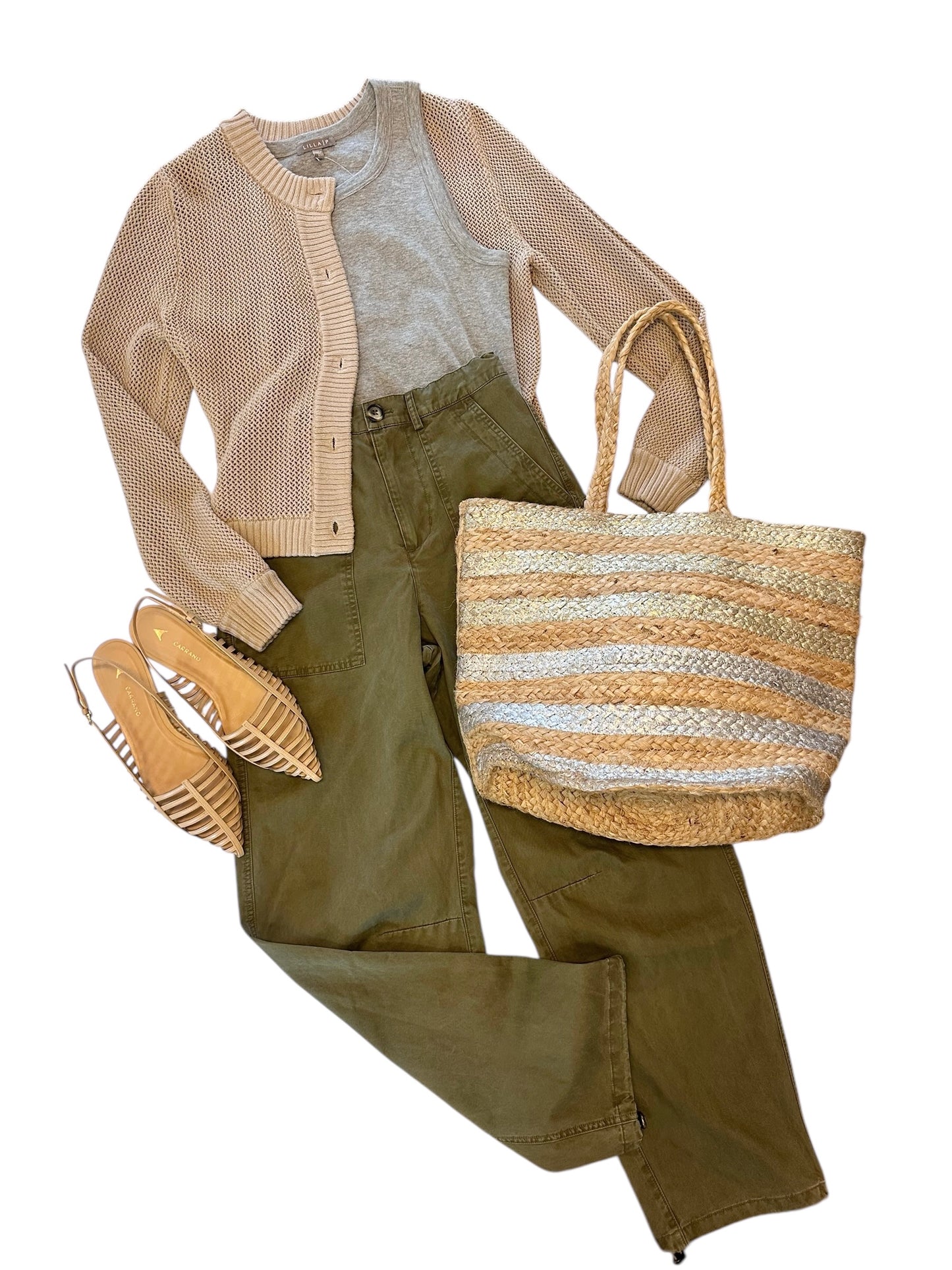 Kaia Barrel Pant in army by Heartloom