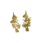 Bronze Leafs Shape Earrings in gold by Ximena Castillo