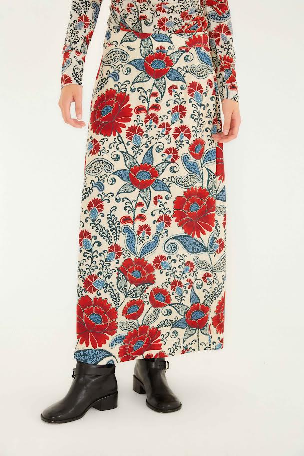 Francesca Maxi Skirt in sand by Farm Rio