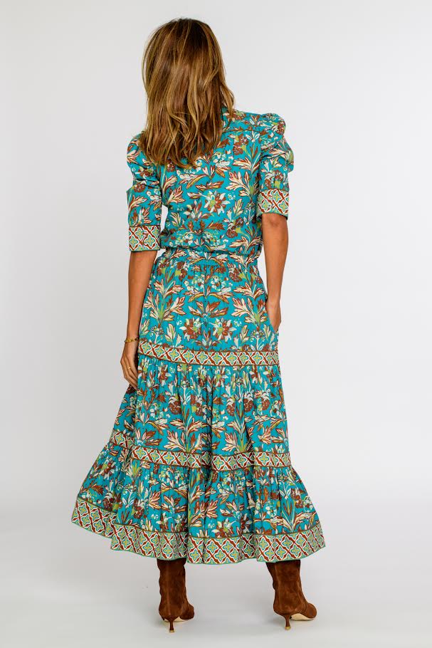 Ruthie Top in grandeur turquoise by Elizabeth James