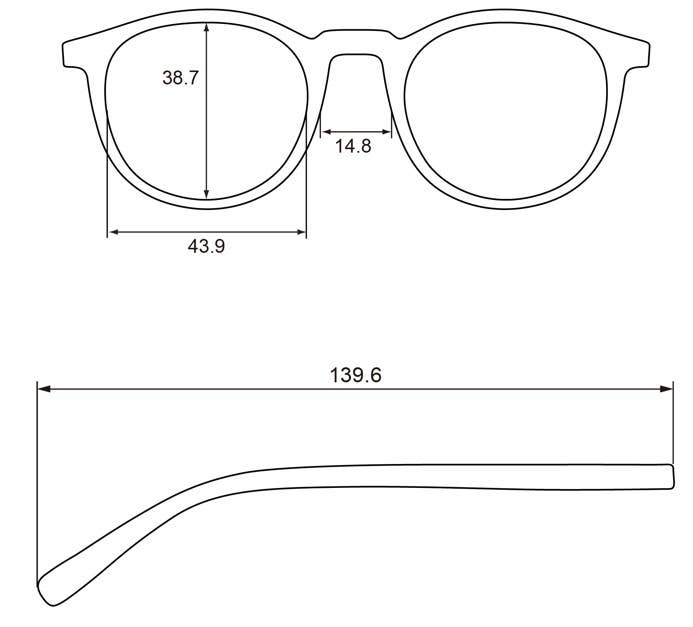 Billy Reading Glasses: Lt Blue / +2.00