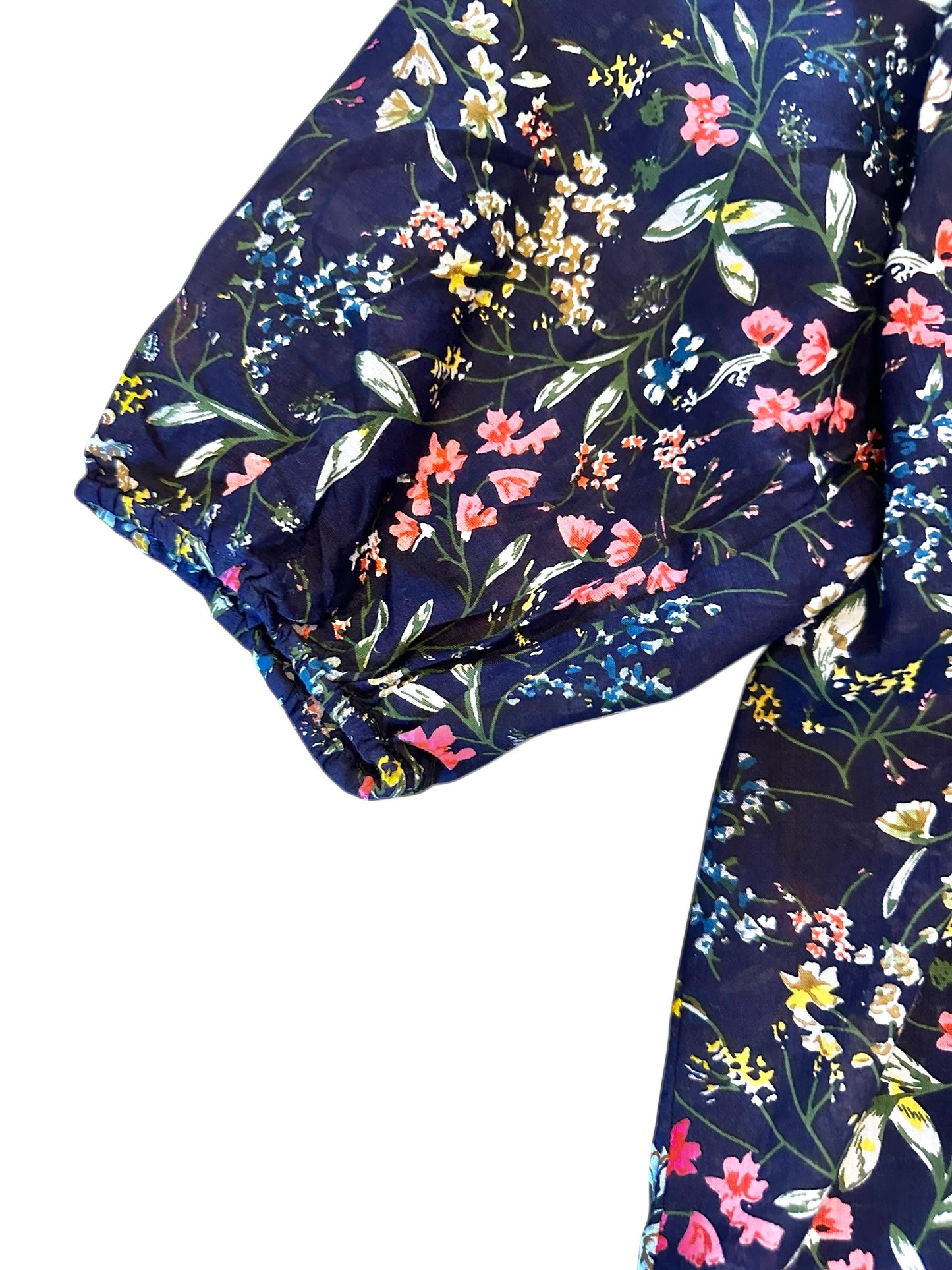 Anna Floral Printed Top in navy by Dylan