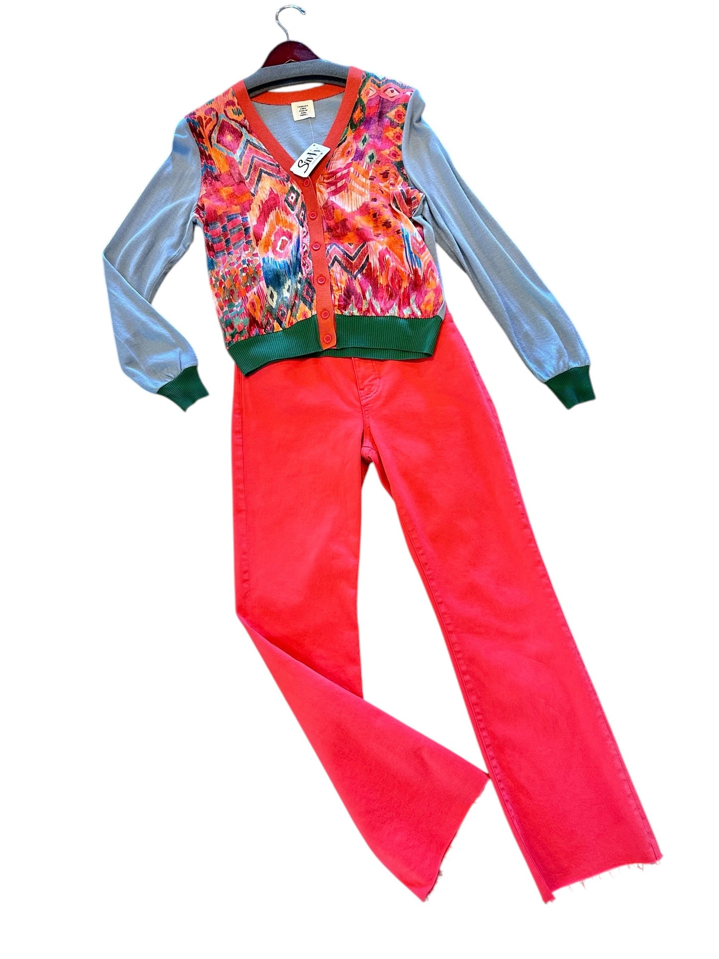 Printed Cardigan in multi by Aldo Martins