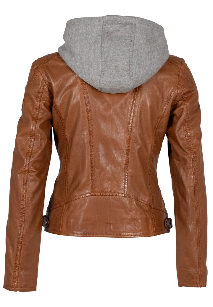 Allice RF Leather Jacket in cognac by Mauritius