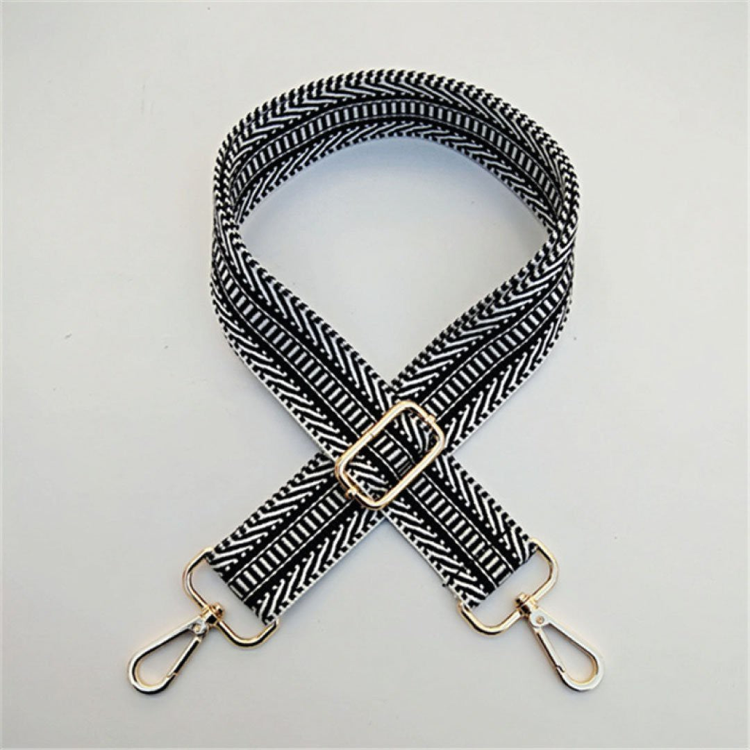 Adjustable Printed Strap in black
