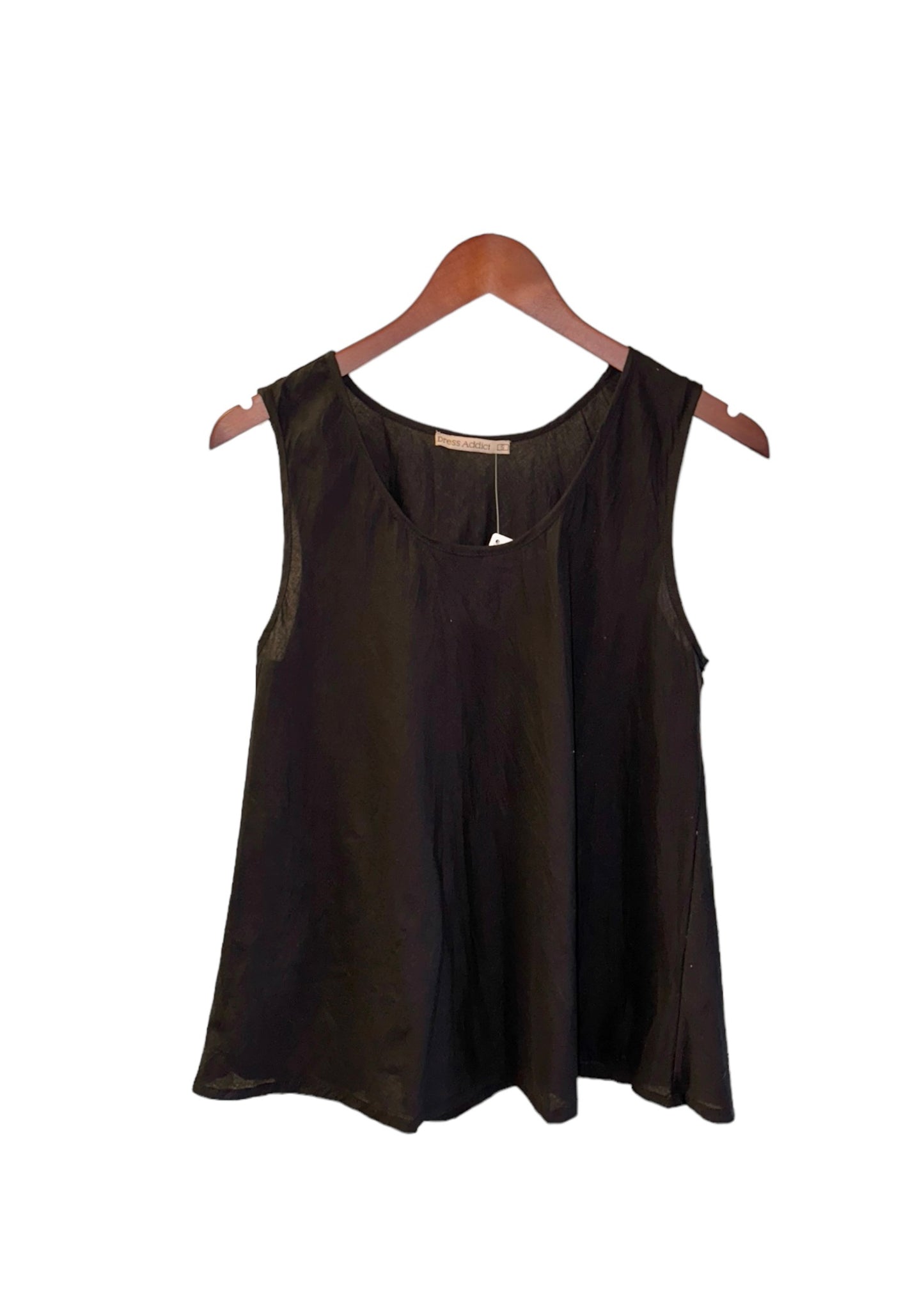 Jus Solid Tank in black by Dress Addict