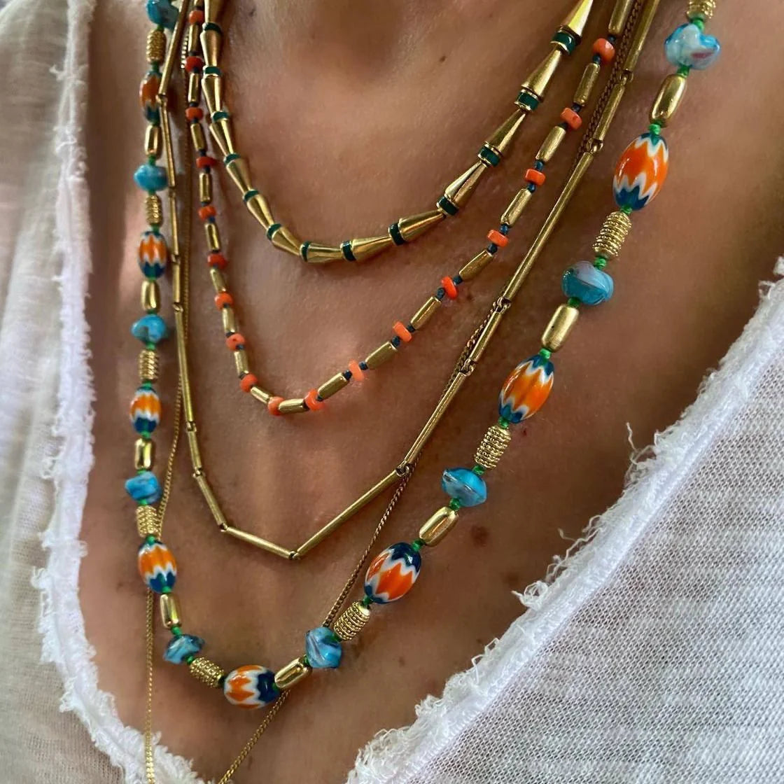 Electric Necklace in bronze by JUJU