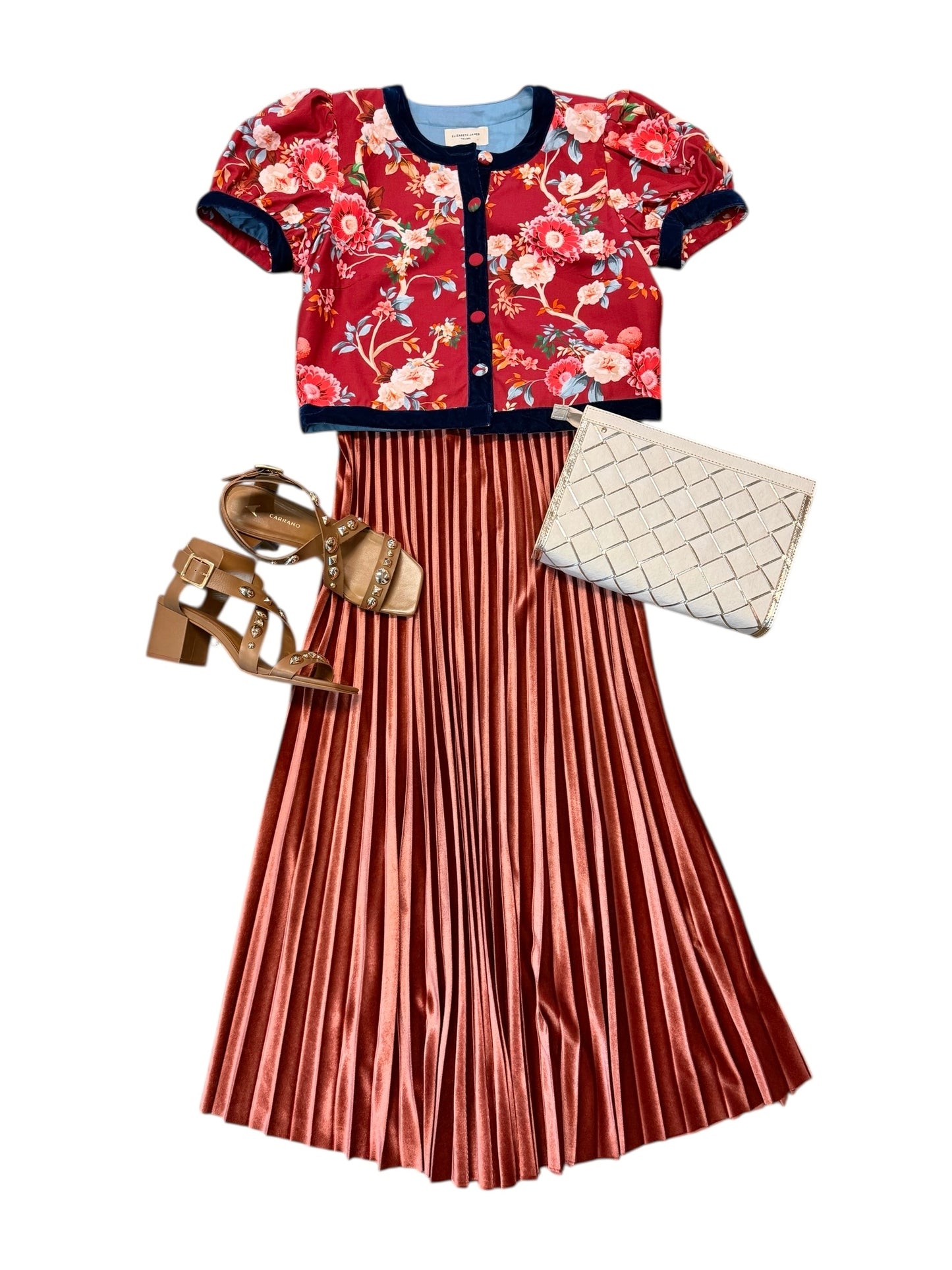 Velvet Pleat Skirt in phard by B-YU