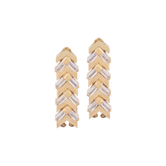 Muse Earring crystal/bronze by JUJU