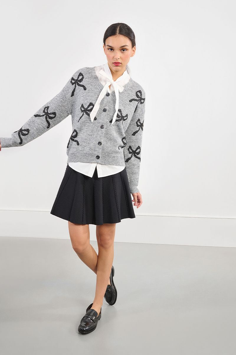 Sweater Mini Skirt in black by Molly Bracken
