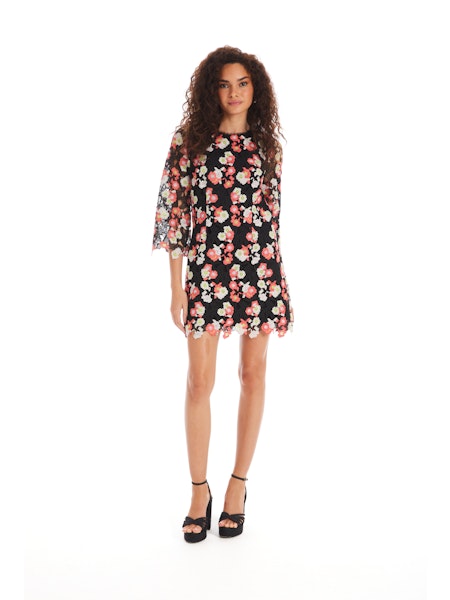 Sloane Lace Dress in black multi by Allison
