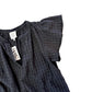 Cotton Gauze Flutter Sleeve Top in black by 209