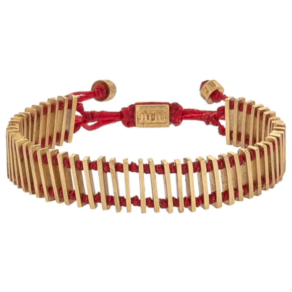 Stairs Bracelet in red/brass by JUJU