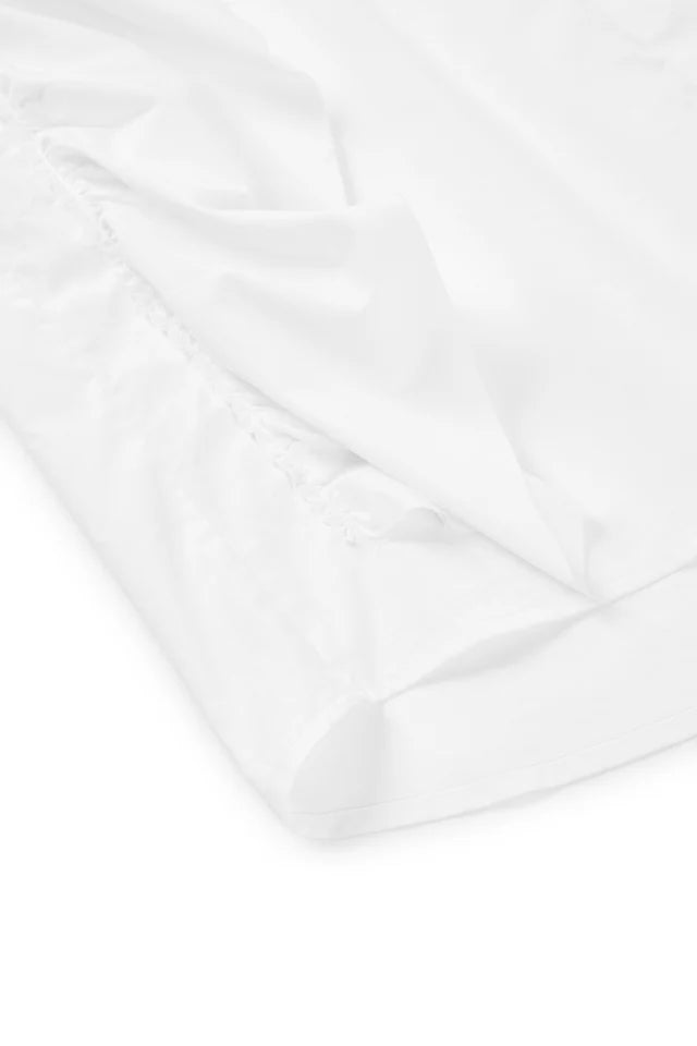 Side Rosette Button Down Top in white by Psophia