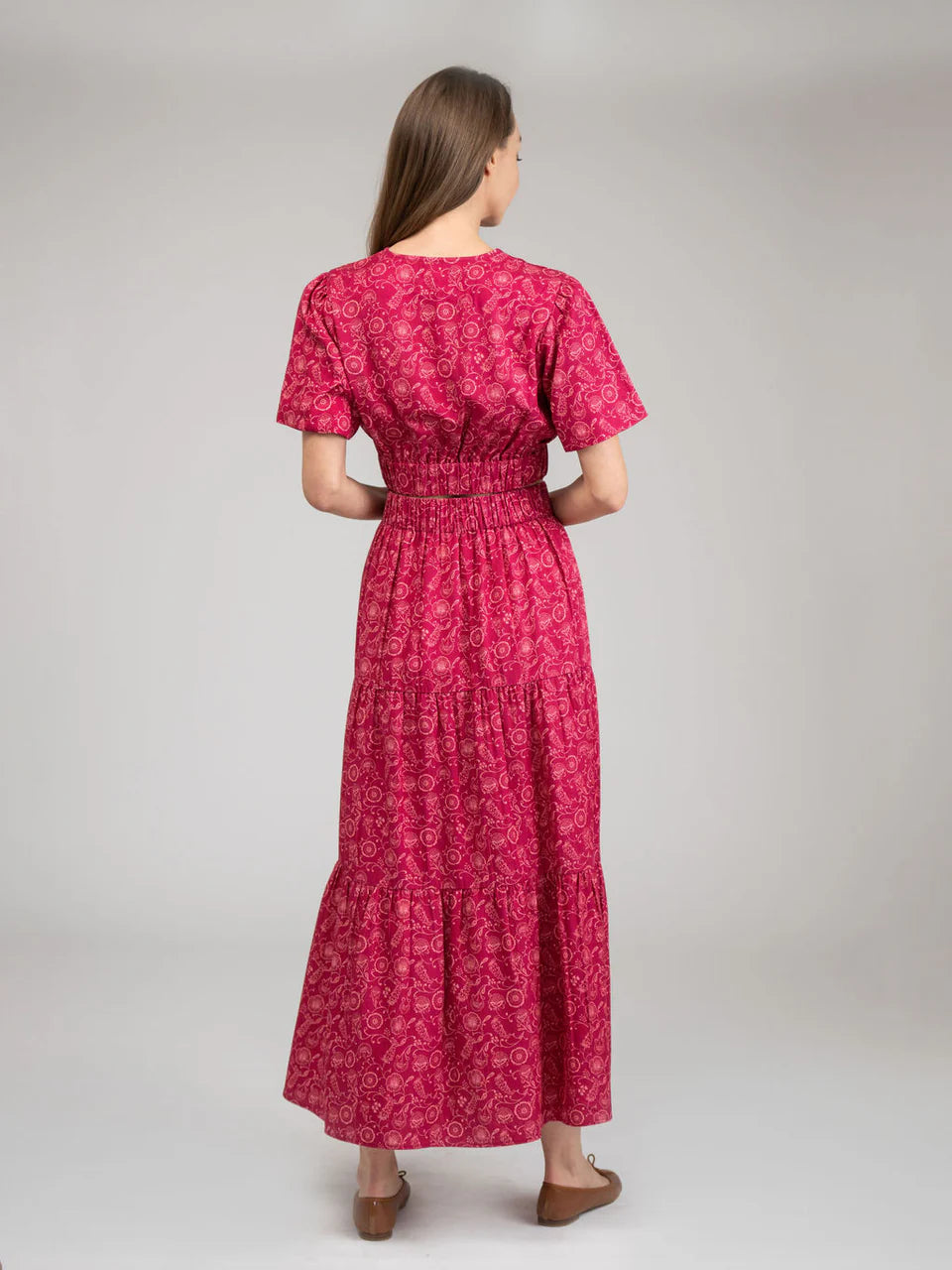 TRUNK SHOW- The Abby Skirt in Maroon Cosmo by Beau & Ro