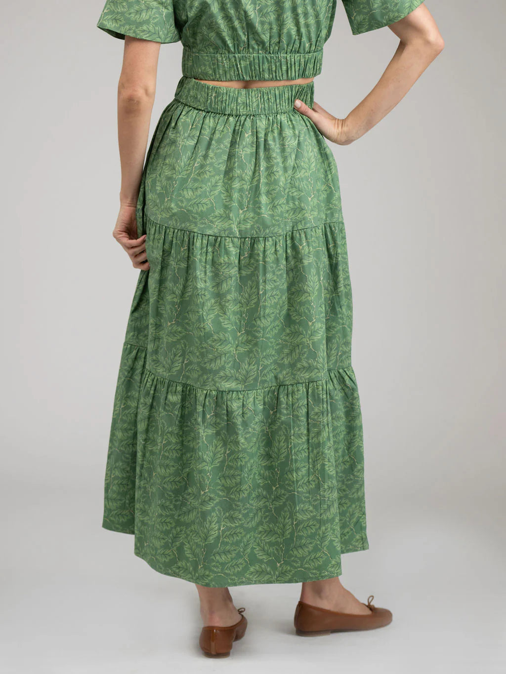 Abby Foliage Printed Maxi Skirt by Beau & Ro