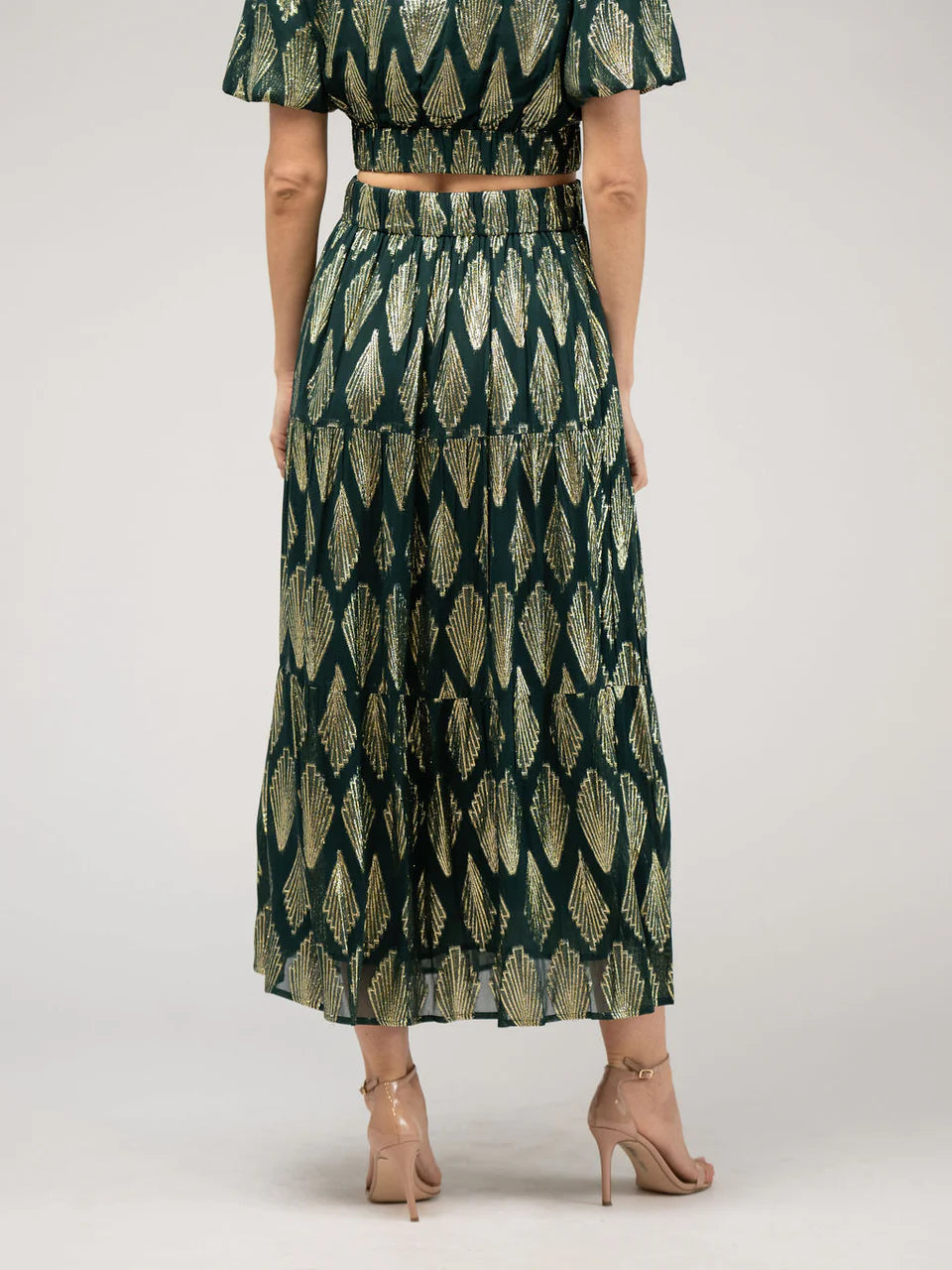 TRUNK SHOW- The Abby Skirt in emerald deco by Beau & Ro