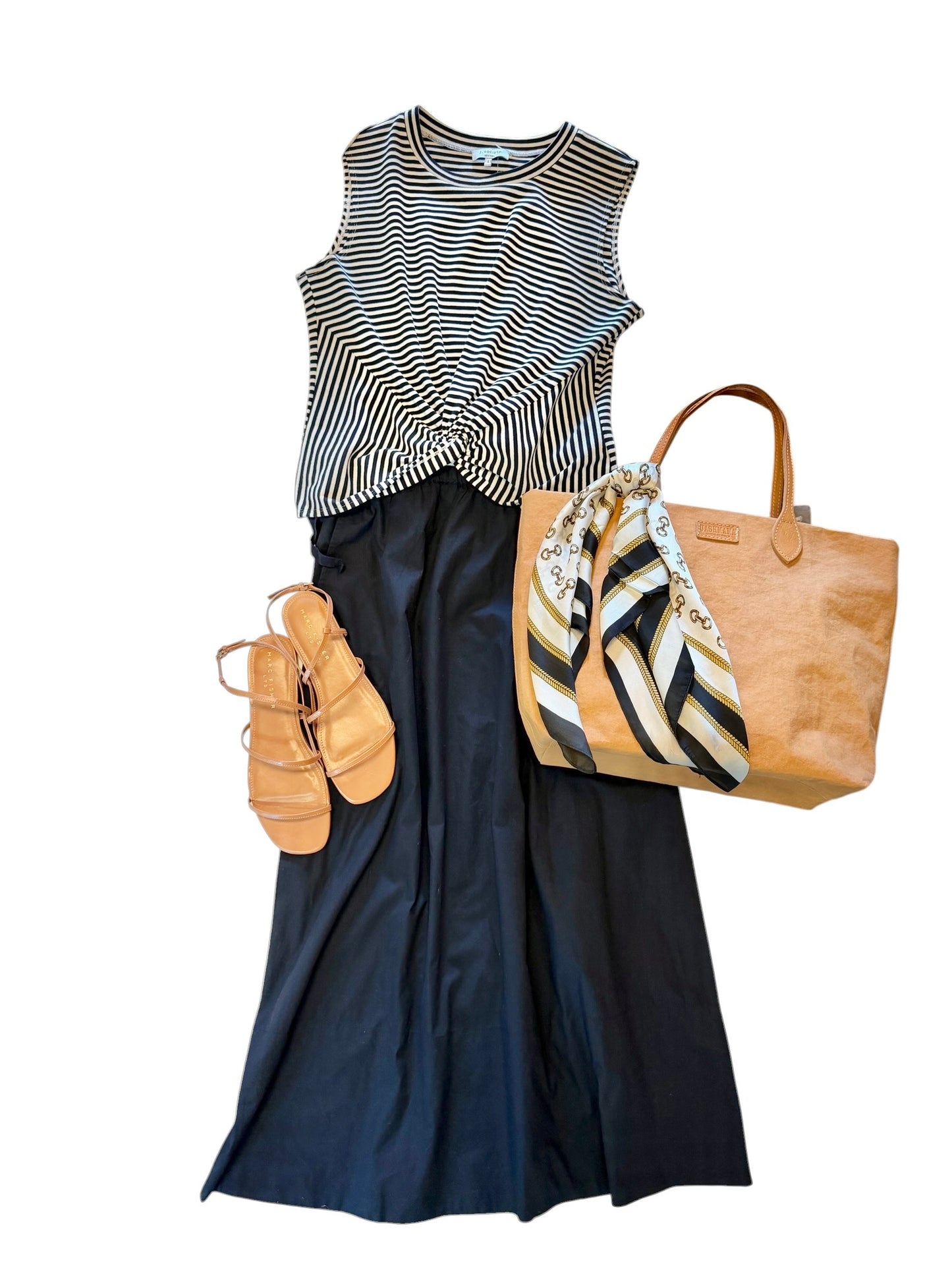 Poplin A-line Maxi Skirt in navy by Lilla P