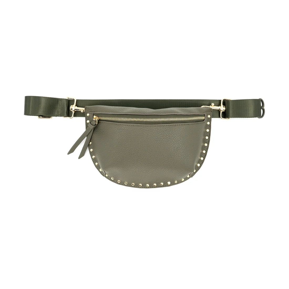 Fanny Pack with Studs in olive by BC Bags