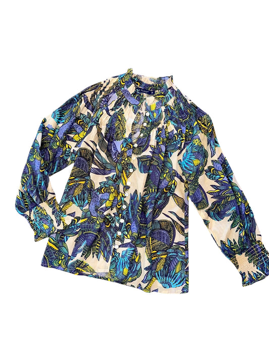 Goodwin Long Sleeve Printed Blouse in nusa garden multi by La Plage