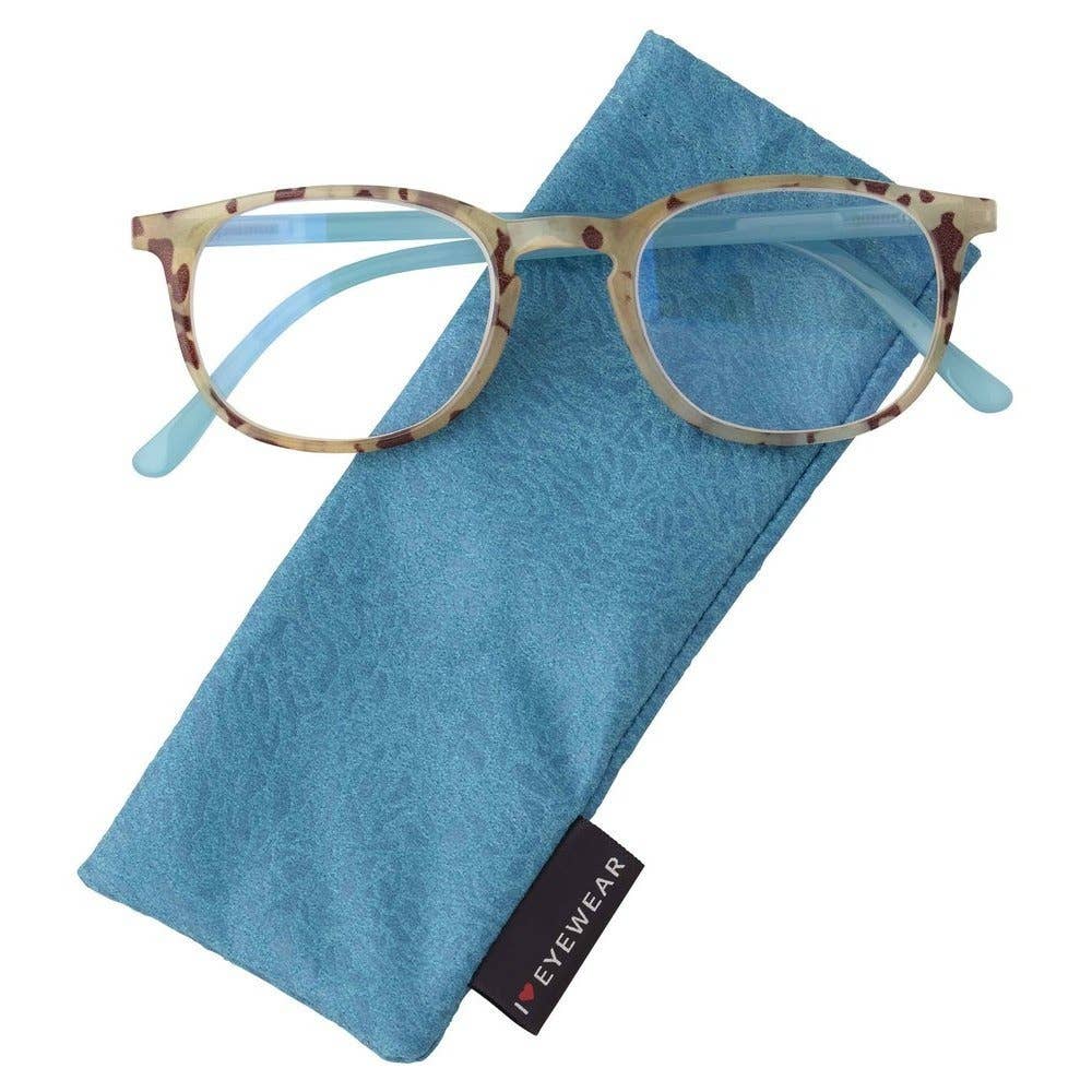 Larkspur Reading Glasses: Blue / +1.50
