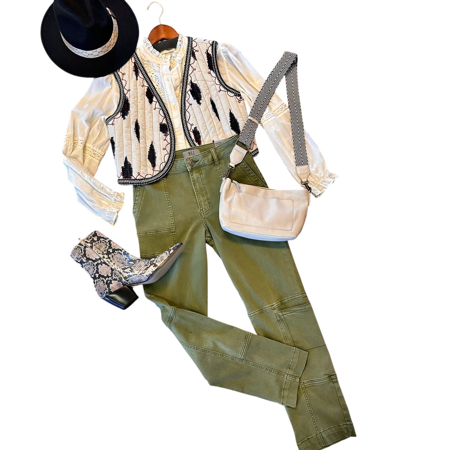 Caty Bootie in neutral snake by Matisse