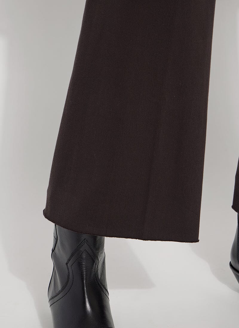 Erin Hi Waist Wide Leg Denim in double espresso by Lysse