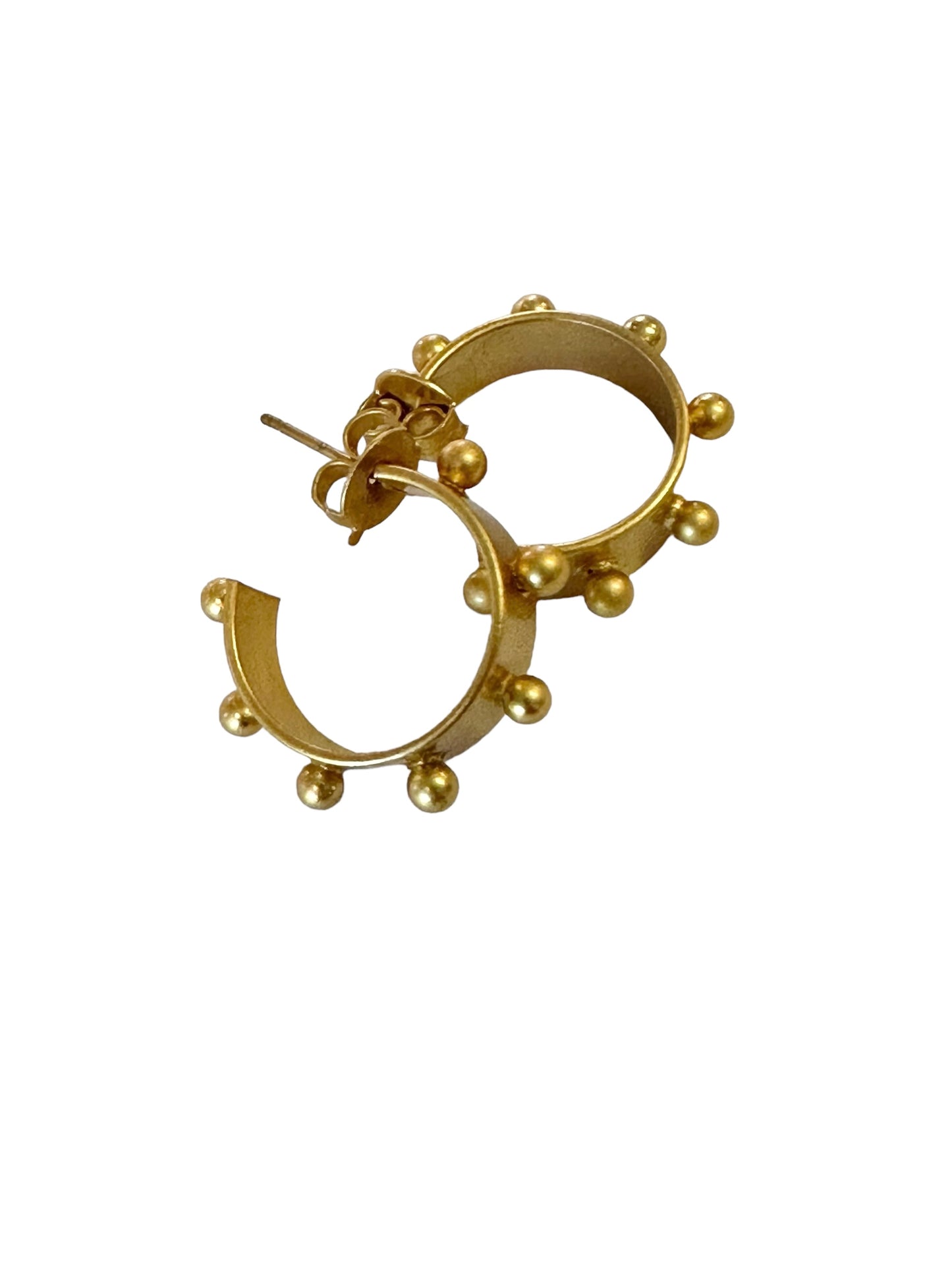 Ball Hoops in gold by Ximena Castillo