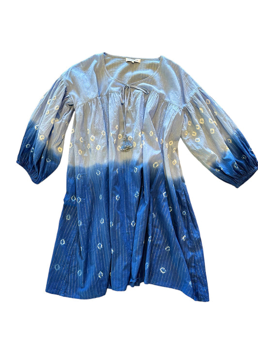 Treviso Tie Dye & Tassel Dress in blue by Rosebud