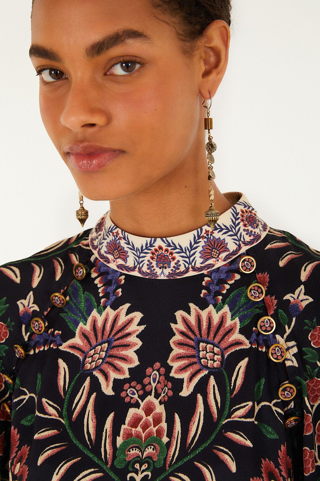 Marvelous Garden Mini Dress in black by Farm Rio