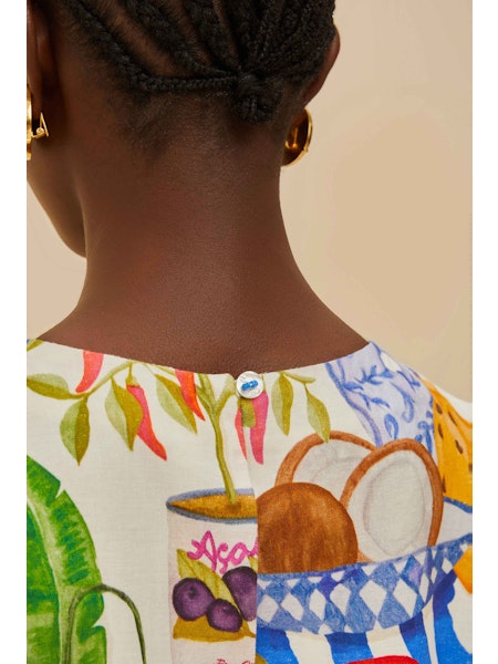 Fresh Table Crop Top in off white by Farm Rio