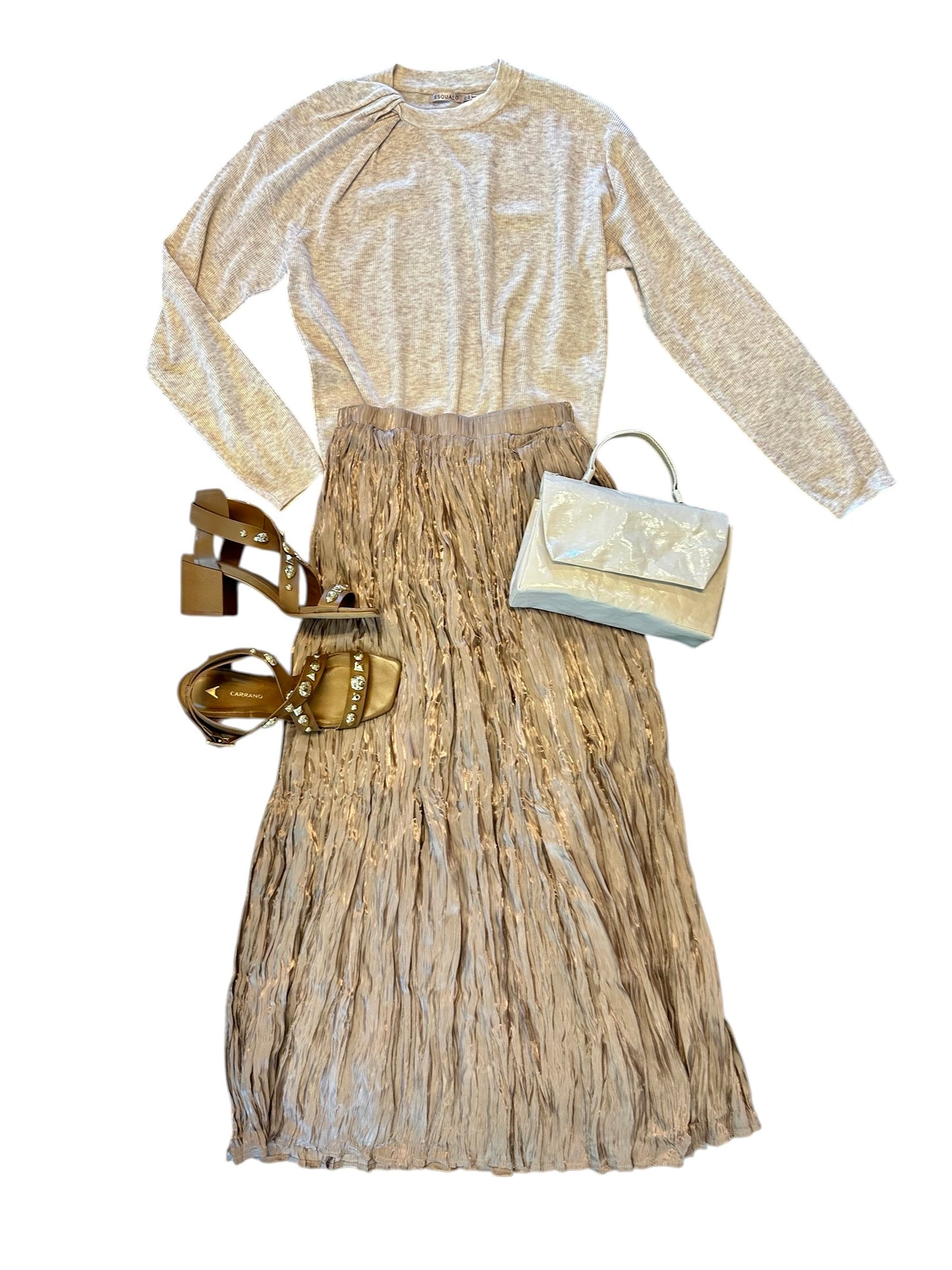 Long Sleeve Twisted Sweater in natural by Esqualo