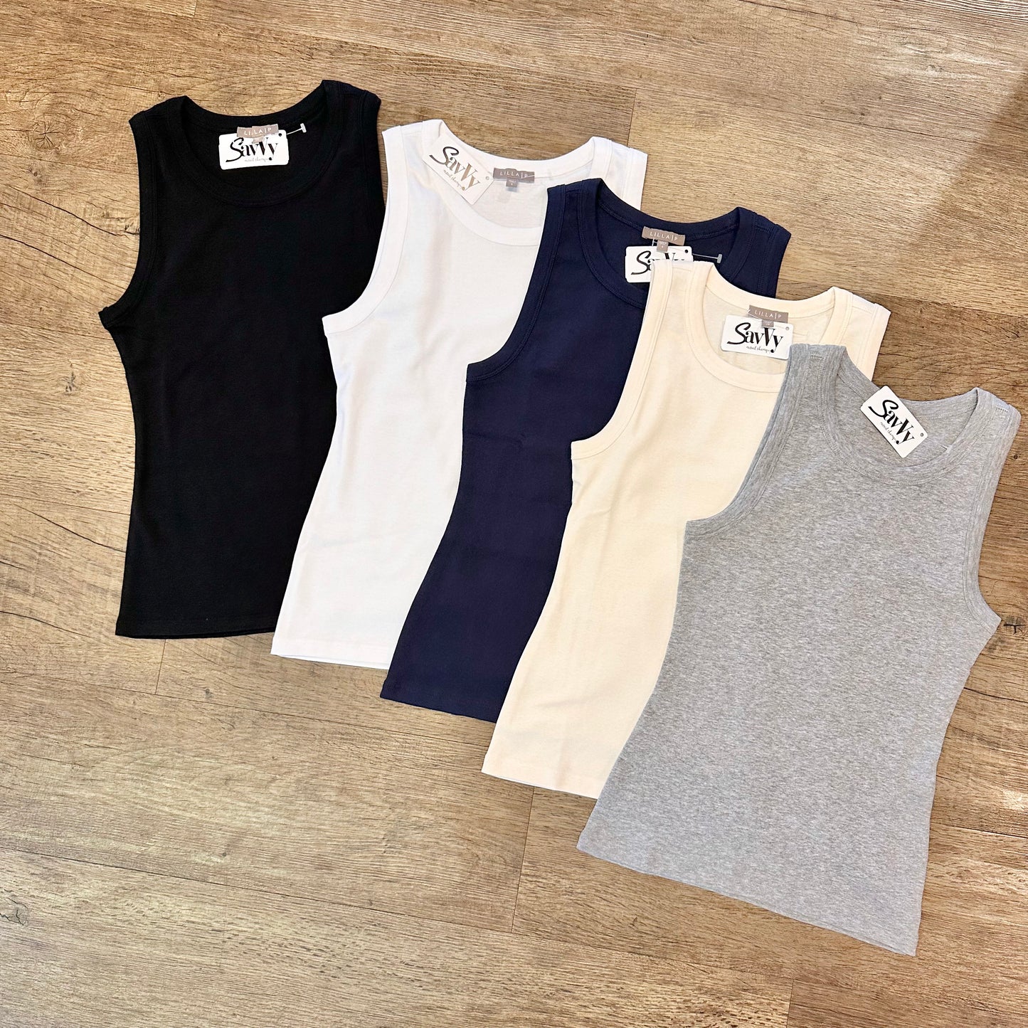 Jewel Tank in dark navy by Lilla P