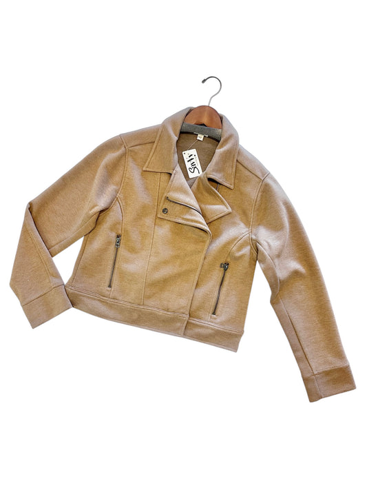 Mason Knit Bomber in warm brown by Dylan