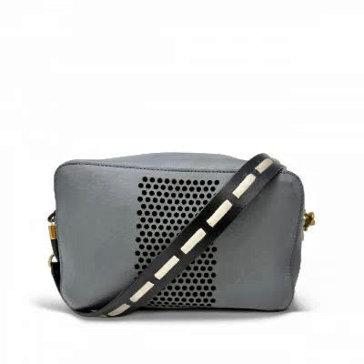 Amberleigh Perforated Stripe Crossbody in graphite by Kempton