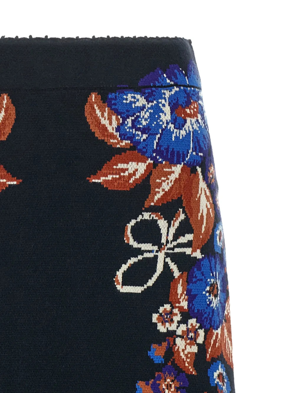 Bow Garden Knit Midi Skirt in blue by Farm Rio