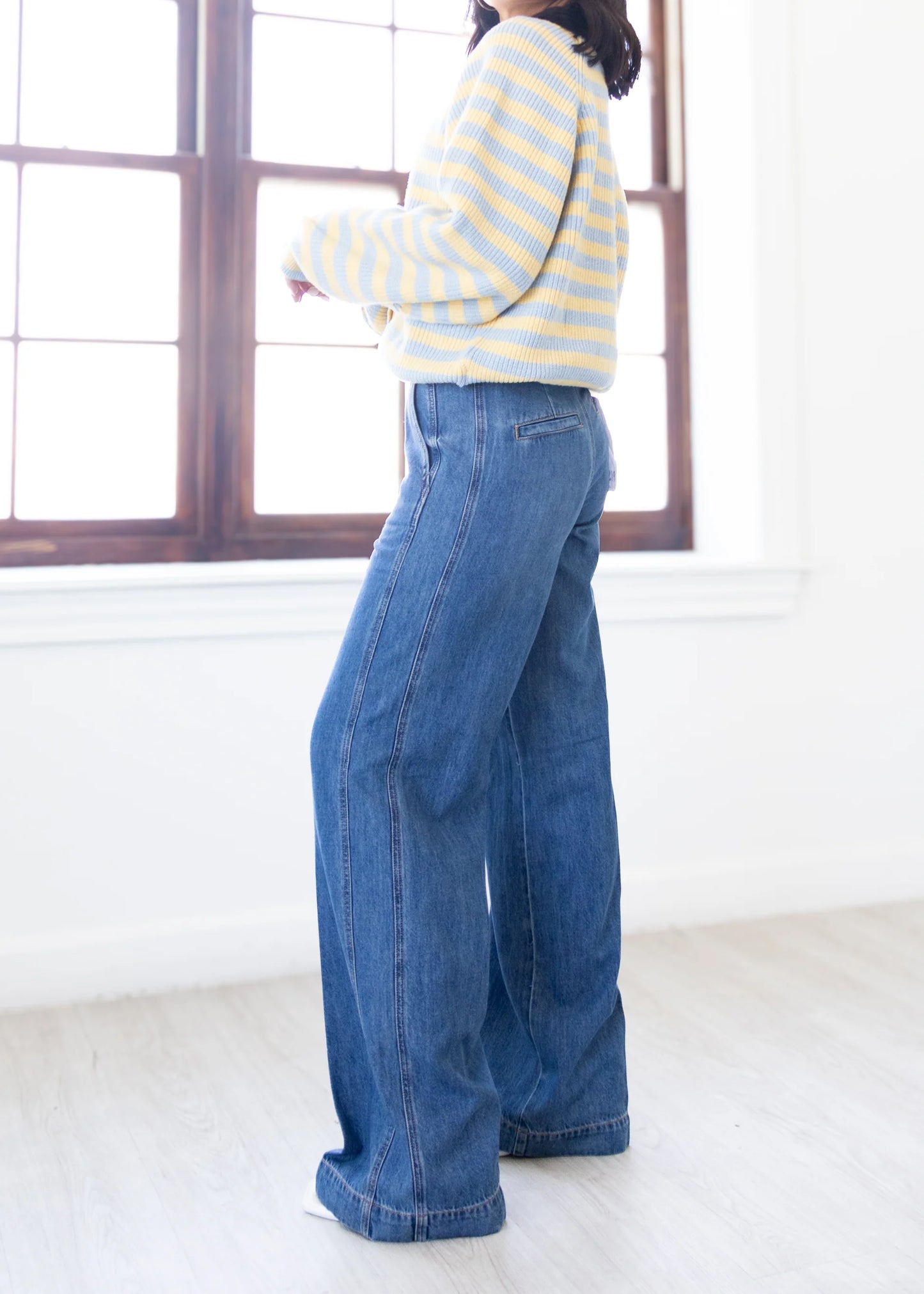 Jadyn Seamed Low Slung Palazzo in imagine by Pistola