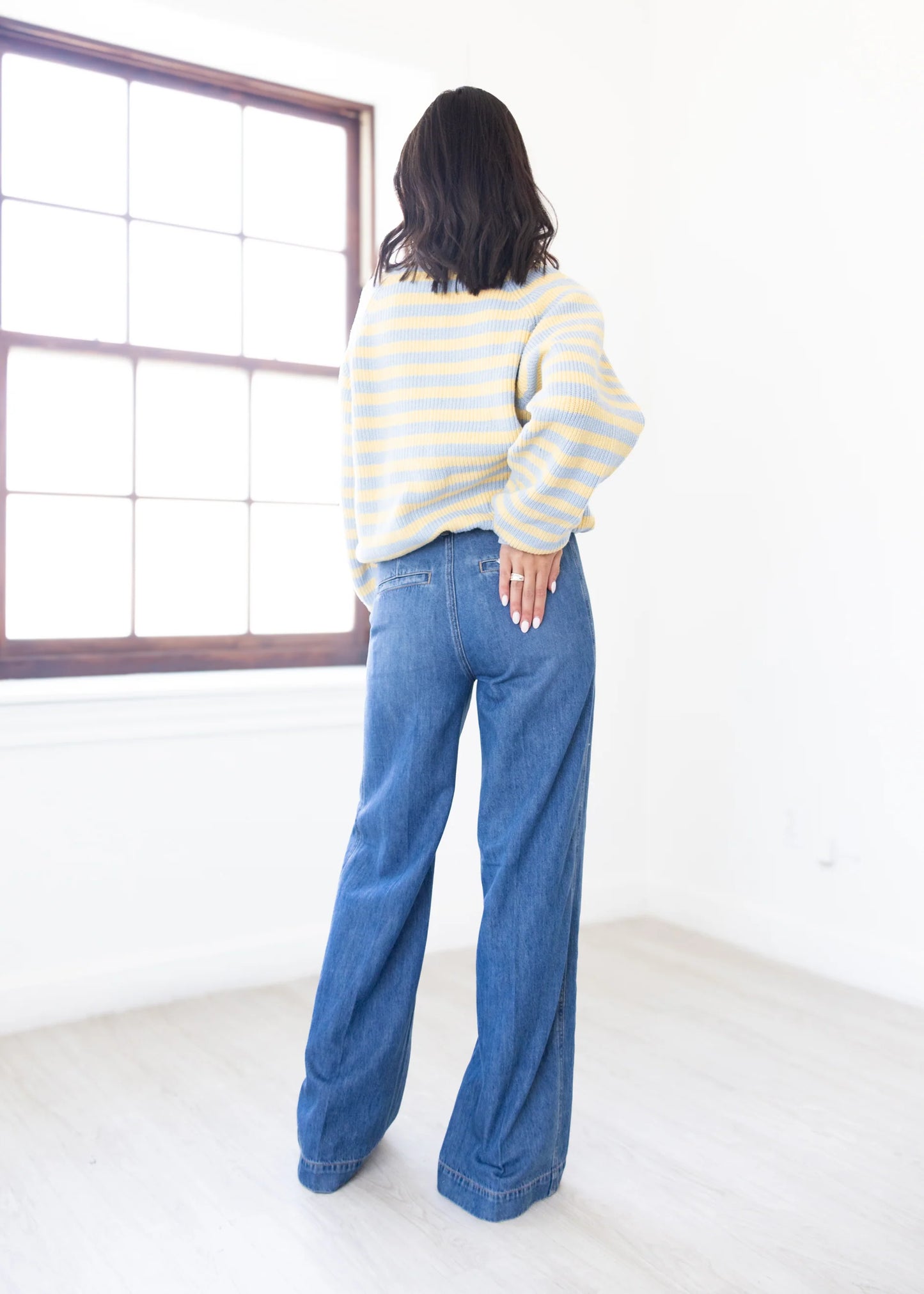 Jadyn Seamed Low Slung Palazzo in imagine by Pistola