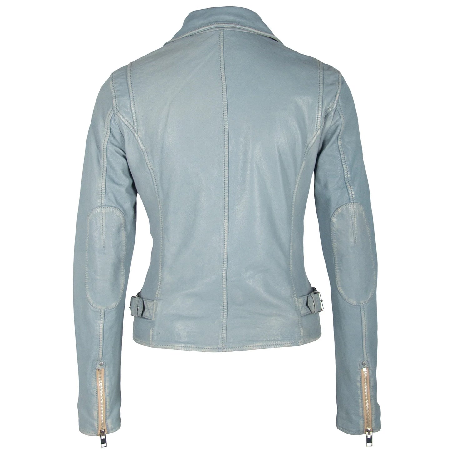 Sofia RF Leather Jacket in winter sky by Mauritius