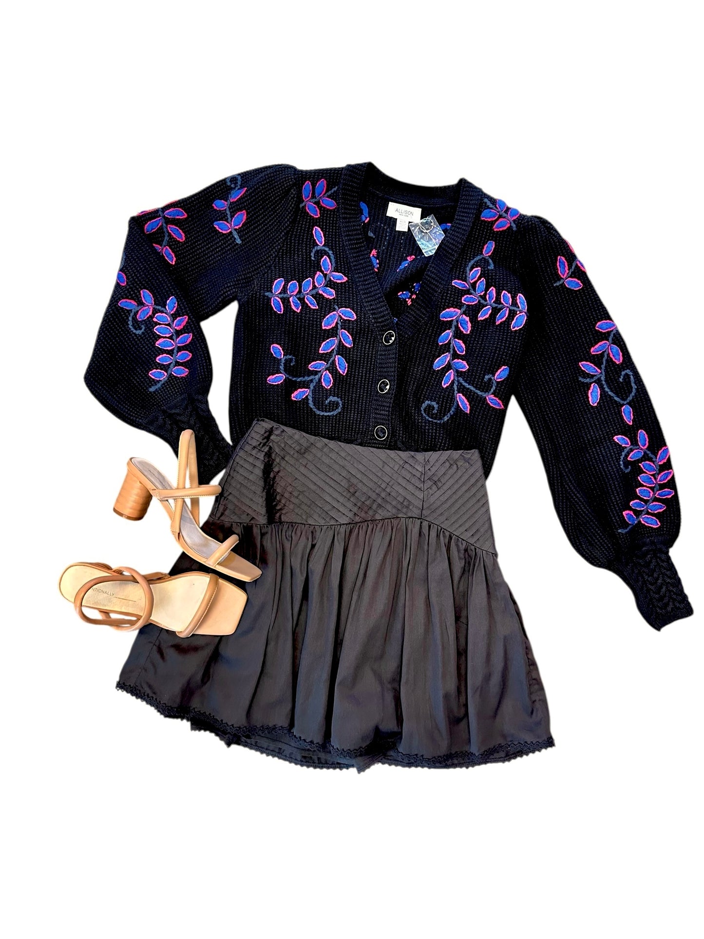 Piper Cardigan in black multi by Allison