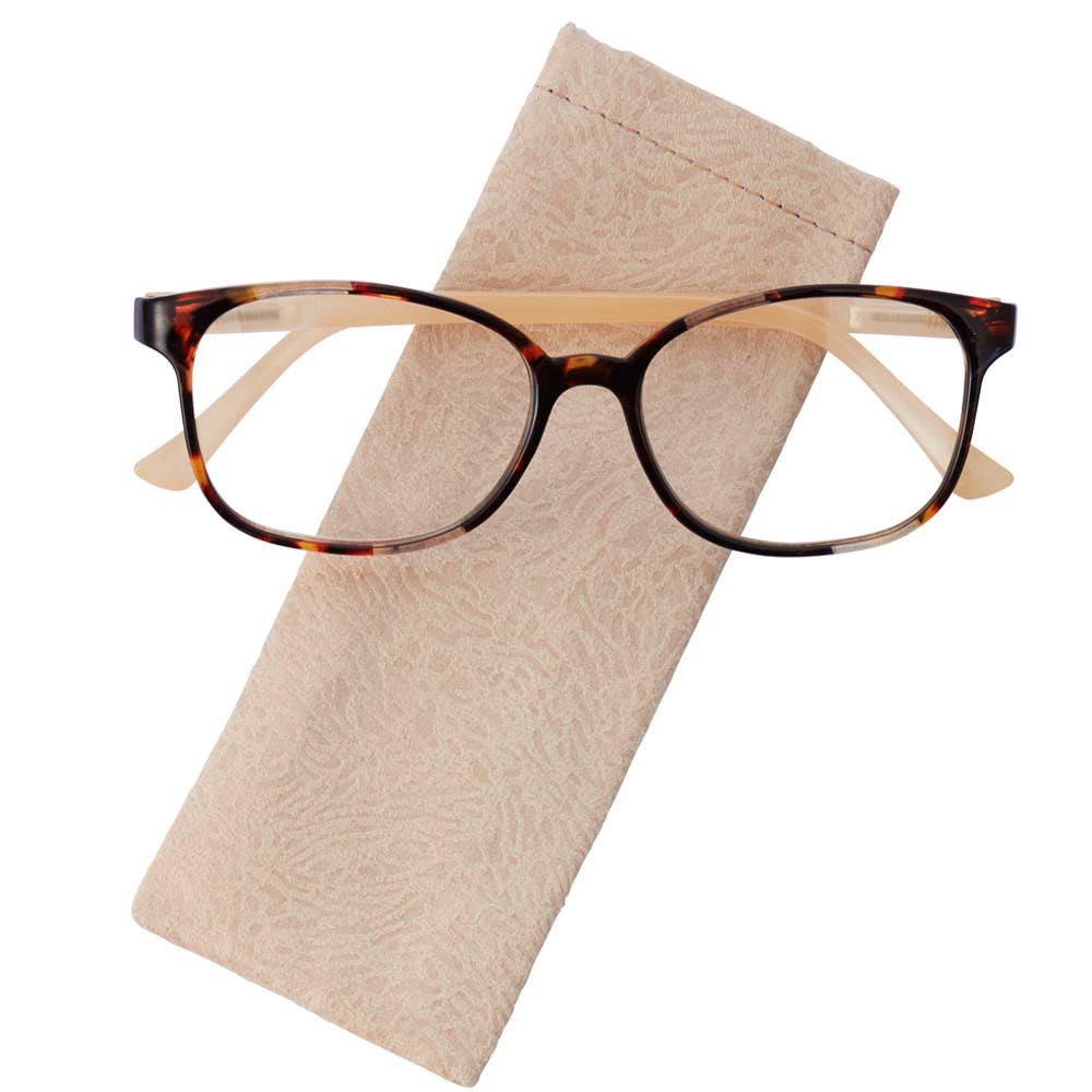 Lira Reading Glasses: Tortoise/tan / +1.75