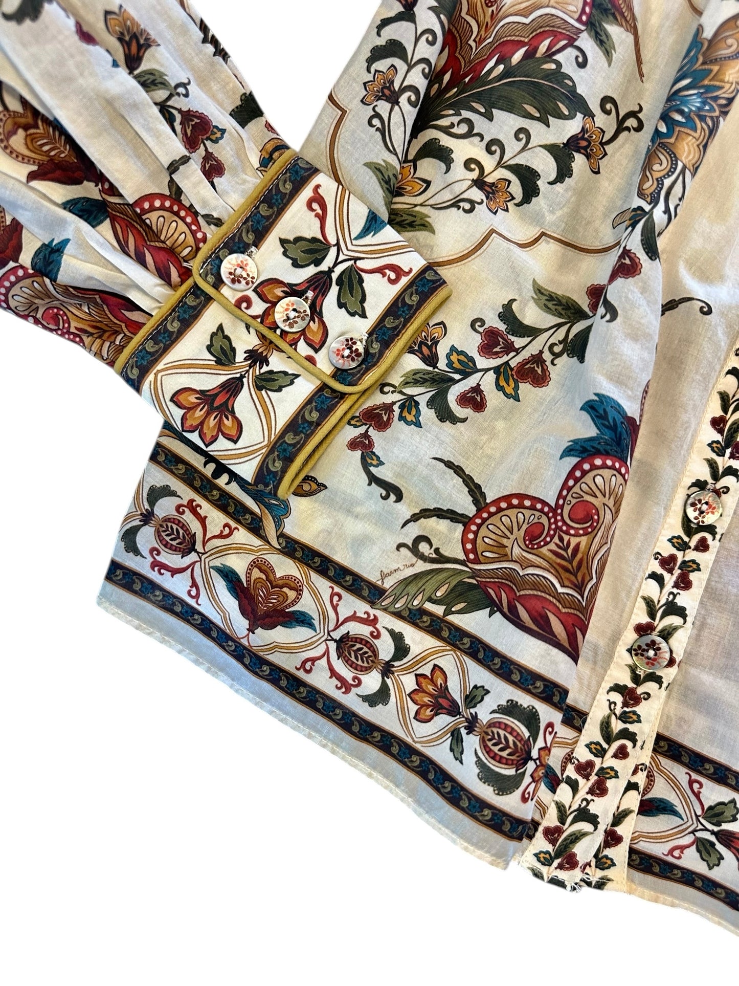 Majestic Hearts Blouse in cream by Farm Rio